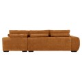 CORNER SOFA (RIGHT) COVEN FK3266.02R BRICK RED FABRIC 298x102-208x85Hcm.
