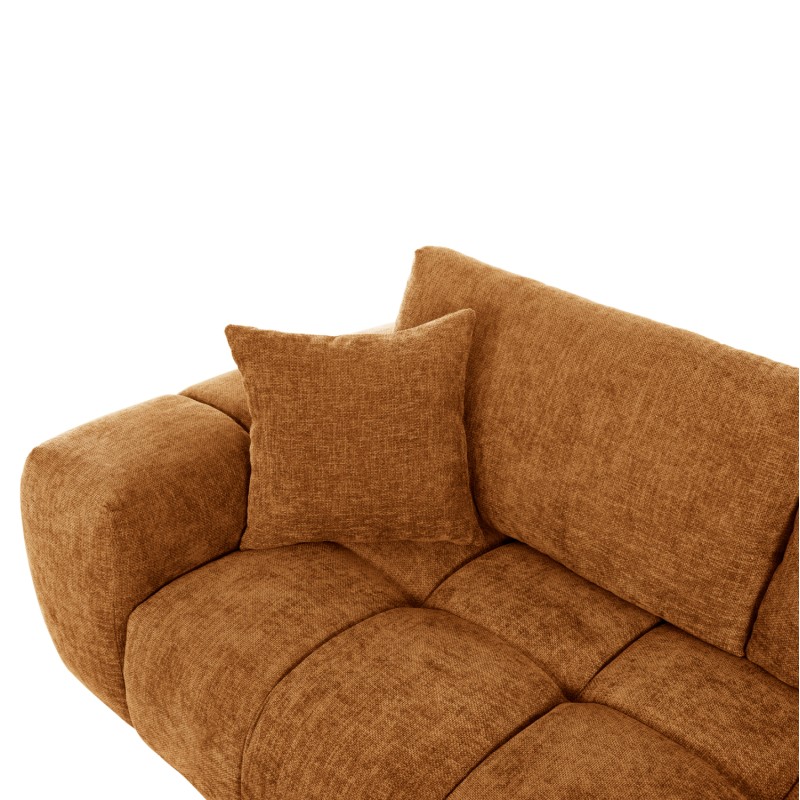 CORNER SOFA (RIGHT) COVEN FK3266.02R BRICK RED FABRIC 298x102-208x85Hcm.