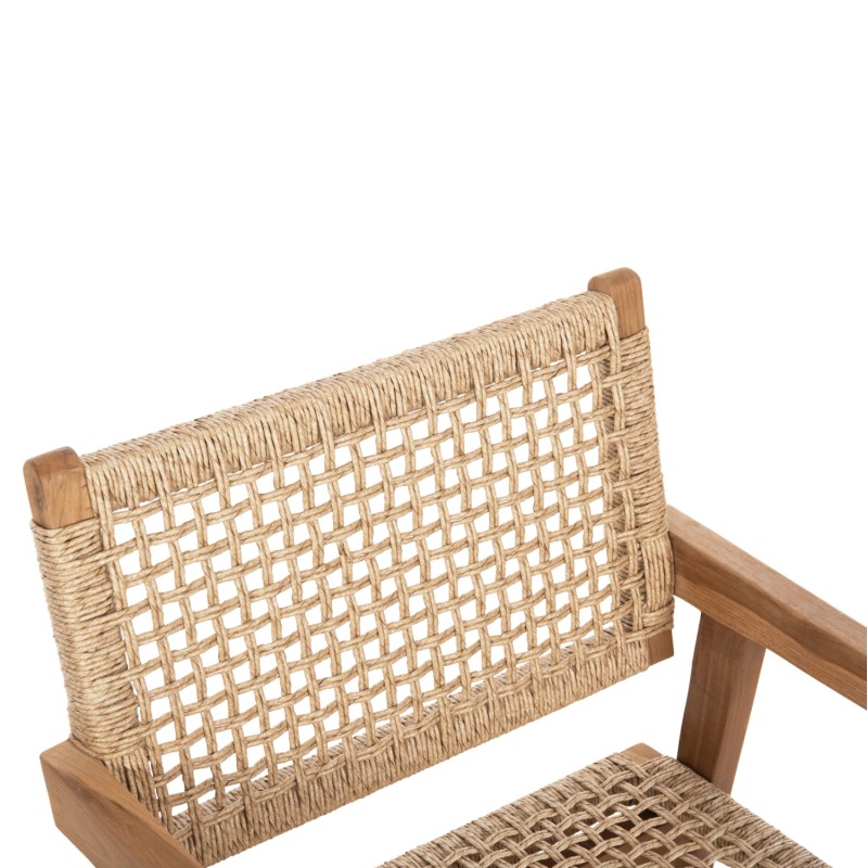 DINING ARMCHAIR BJORN FK9403.21 SOLID TEAK WOOD-ROPE 56x56x83Hcm. DINING ARMCHAIR BJORN FK9403.21 SOLID TEAK WOOD-ROPE 56x56x83Hcm.