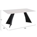 INDOOR DINING SET 7PCS POSE FK21046 TABLE WITH CERAMIC TOP- 6 CHAIRS IN ECRU COLOR INDOOR DINING SET 7PCS POSE FK21046 TABLE WITH CERAMIC TOP- 6 CHAIRS IN ECRU COLOR
