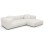 CORNER SOFA (RIGHT) 3-SEATER GRACE FK3280.02R WHITE FABRIC 252x105-160x70-90Hcm.