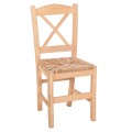 CHAIR RIO FK10098 BEECH WOOD IMPREGNATED-UNPAINTED WITH RUSH SEAT 41x40x91Hcm. CHAIR RIO FK10098 BEECH WOOD IMPREGNATED-UNPAINTED WITH RUSH SEAT 41x40x91Hcm.