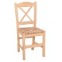 CHAIR RIO FK10098 BEECH WOOD IMPREGNATED-UNPAINTED WITH RUSH SEAT 41x40x91Hcm.