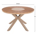 OUTDOOR ROUND TABLE MORIL FK6041.04 ALUMINUM IN CHAMPAGNE COLOR-POLYWOOD IN NATURAL WOOD Φ120cm. OUTDOOR ROUND TABLE MORIL FK6041.04 ALUMINUM IN CHAMPAGNE COLOR-POLYWOOD IN NATURAL WOOD Φ120cm.