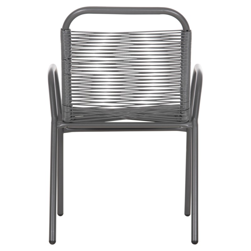 OUTDOOR ARMCHAIR AVRIL FK5968.01 METAL AND SYNTHETIC RATTAN IN GREY COLOR 54.5x56x78H OUTDOOR ARMCHAIR AVRIL FK5968.01 METAL AND SYNTHETIC RATTAN IN GREY COLOR 54.5x56x78H