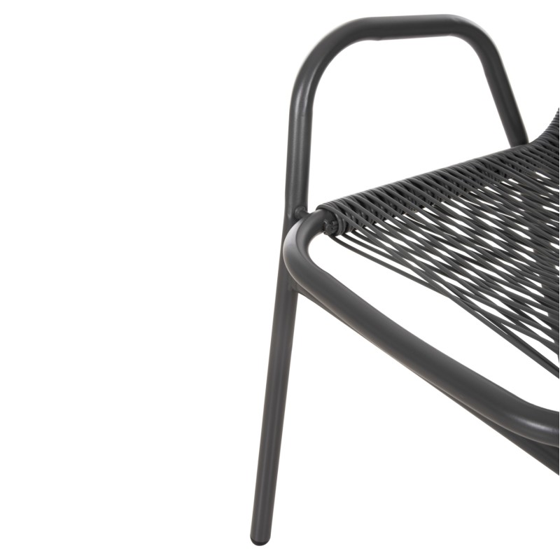 OUTDOOR ARMCHAIR AVRIL FK5968.01 METAL AND SYNTHETIC RATTAN IN GREY COLOR 54.5x56x78H OUTDOOR ARMCHAIR AVRIL FK5968.01 METAL AND SYNTHETIC RATTAN IN GREY COLOR 54.5x56x78H