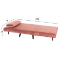 ARMCHAIR-BED BRAXTON FK8425.22 DUSTY PINK VELVET 78x88x78Hcm. ARMCHAIR-BED BRAXTON FK8425.22 DUSTY PINK VELVET 78x88x78Hcm.