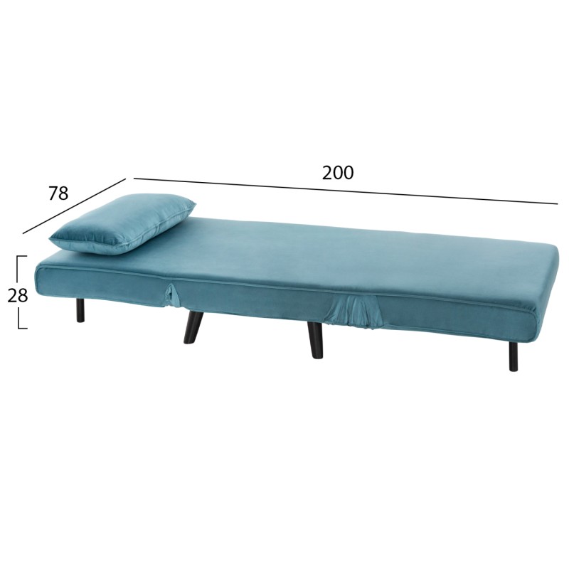 ARMCHAIR-BED BRAXTON FK8425.25 MINT-COLORED VELVET 78x88x78Hcm.