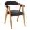 DINING ARMCHAIR RIMINI FK9867.02 TEAK WOOD IN NATURAL-BLACK ROPE & PU SEAT 60x61x76Hcm.