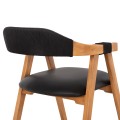 DINING ARMCHAIR RIMINI FK9867.02 TEAK WOOD IN NATURAL-BLACK ROPE & PU SEAT 60x61x76Hcm. DINING ARMCHAIR RIMINI FK9867.02 TEAK WOOD IN NATURAL-BLACK ROPE & PU SEAT 60x61x76Hcm.