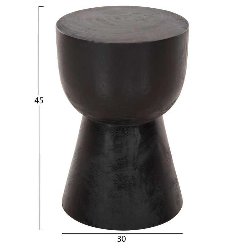 ROUND STOOL MAMBA FK9901.02 SOLID SUAR WOOD IN BLACK COLOR Φ30x45H cm. ROUND STOOL MAMBA FK9901.02 SOLID SUAR WOOD IN BLACK COLOR Φ30x45H cm.