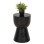 ROUND STOOL MAMBA FK9901.02 SOLID SUAR WOOD IN BLACK COLOR Φ30x45H cm.