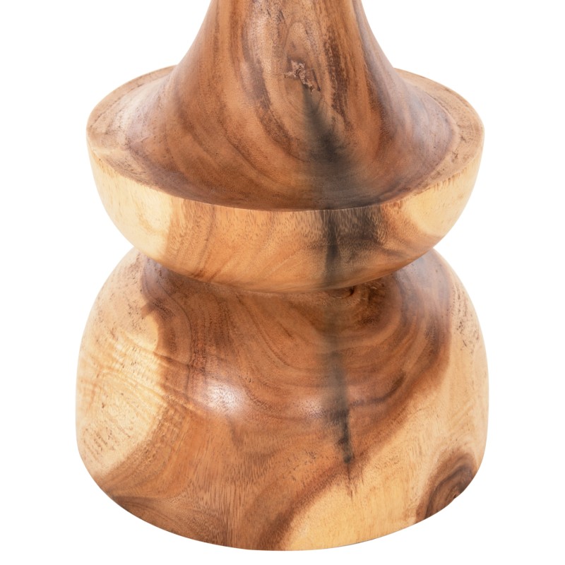SIDE TABLE BERMAN FK9902 SOLID SUAR WOOD IN NATURAL Φ35x51Hcm.