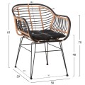 OUTDOOR ARMCHAIR ALLEGRA FK5663.11 METAL FRAME-P.E.RATTAN IN BEIGE & BLACK 58x59x81Hcm. OUTDOOR ARMCHAIR ALLEGRA FK5663.11 METAL FRAME-P.E.RATTAN IN BEIGE & BLACK 58x59x81Hcm.