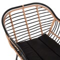 OUTDOOR ARMCHAIR ALLEGRA FK5663.11 METAL FRAME-P.E.RATTAN IN BEIGE & BLACK 58x59x81Hcm. OUTDOOR ARMCHAIR ALLEGRA FK5663.11 METAL FRAME-P.E.RATTAN IN BEIGE & BLACK 58x59x81Hcm.