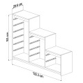 CHEST OF DRAWERS SANI FK18206.03 MELAMINE IN SONAMA-WHITE P.E. DRAWERS 132,3x29,6x93H cm. CHEST OF DRAWERS SANI FK18206.03 MELAMINE IN SONAMA-WHITE P.E. DRAWERS 132,3x29,6x93H cm.