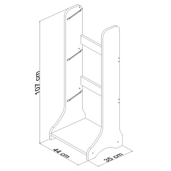 STORAGE FURNITURE FRED FK18208.01 WHITE MELAMINE 44x35x107Hcm. STORAGE FURNITURE FRED FK18208.01 WHITE MELAMINE 44x35x107Hcm.