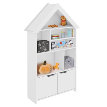 KIDS' BOOKCASE DREY FK18229.01 MELAMINE WHITE 104x30x170Hcm.