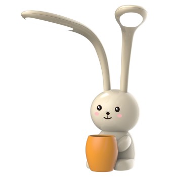 KIDS DESK LAMP LED BADOO FK4456.01 BUNNY FIGURE WITH PENHOLDER YELLOW ABS