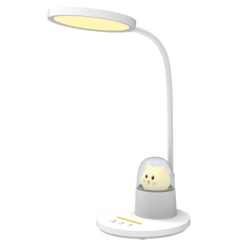 KIDS DESK LAMP LED BADOO CAT FIGURE LIGHT FK4449.01 WHITE ABS