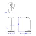 TABLE LAMP LED BLAIN FK4459.03 SKY BLUE ABS-WHITE SILICONE 17x26.6x34.5H cm. TABLE LAMP LED BLAIN FK4459.03 SKY BLUE ABS-WHITE SILICONE 17x26.6x34.5H cm.