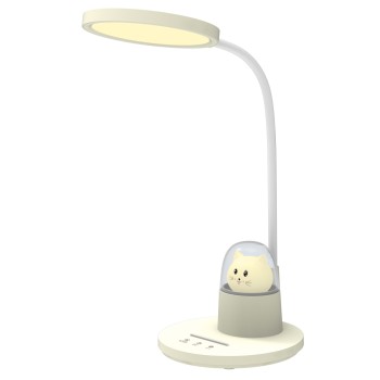 KIDS DESK LAMP LED BADOO CAT FIGURE LIGHT FK4449.04 SOFT YELLOW-WHITE ABS