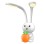 KIDS DESK LAMP LED BADOO BUNNY FIGURE FK4456.01 WHITE ABS