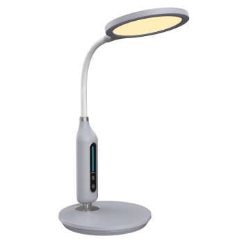 TABLE LAMP LED BLAIN FK4460.07 GREY ABS-WHITE SILICONE Φ18.5x40.7H cm.