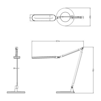 DESK LAMP LED BLAIN PRO FK4462.02 BLACK-GREY ABS 57,4x51,1Hcm. DESK LAMP LED BLAIN PRO FK4462.02 BLACK-GREY ABS 57,4x51,1Hcm.