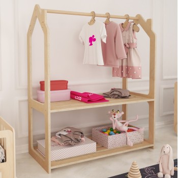 CHILDREN'S HANGER SANI FK18225.03 BIRCH WOOD IN NATURAL COLOR 86x49x110Hcm.