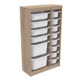 CHEST OF DRAWERS SANI FK18202.03 MELAMINE IN SONAMA-14 WHITE P.E. DRAWERS 69x29,6x112,2Hcm CHEST OF DRAWERS SANI FK18202.03 MELAMINE IN SONAMA-14 WHITE P.E. DRAWERS 69x29,6x112,2Hcm
