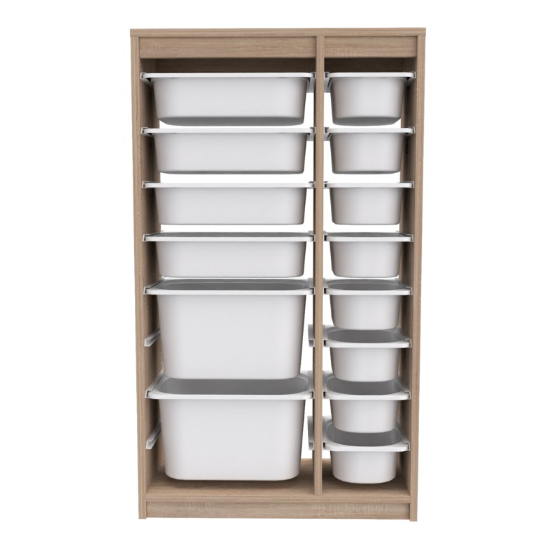 CHEST OF DRAWERS SANI FK18202.03 MELAMINE IN SONAMA-14 WHITE P.E. DRAWERS 69x29,6x112,2Hcm CHEST OF DRAWERS SANI FK18202.03 MELAMINE IN SONAMA-14 WHITE P.E. DRAWERS 69x29,6x112,2Hcm