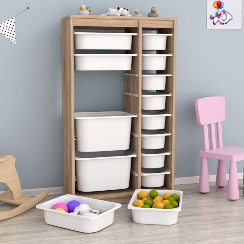CHEST OF DRAWERS SANI FK18202.03 MELAMINE IN SONAMA-14 WHITE P.E. DRAWERS 69x29,6x112,2Hcm CHEST OF DRAWERS SANI FK18202.03 MELAMINE IN SONAMA-14 WHITE P.E. DRAWERS 69x29,6x112,2Hcm