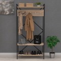 ENTRANCE FURNITURE NAVIS FK18188 MELAMINE IN SONAMA-BLACK METAL FRAME 90x34x180Hcm. ENTRANCE FURNITURE NAVIS FK18188 MELAMINE IN SONAMA-BLACK METAL FRAME 90x34x180Hcm.