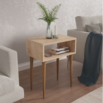 BEDSIDE STAND TODD FK18183.03 MELAMINE IN SONAMA-LEGS IN NATURAL WOOD COLOR 46x30x59Hcm. BEDSIDE STAND TODD FK18183.03 MELAMINE IN SONAMA-LEGS IN NATURAL WOOD COLOR 46x30x59Hcm.