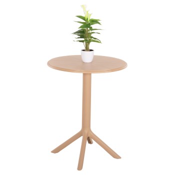 ROUND POLYPROPYLENE TABLE TERRIN FK6124.14 CAPPUCCINO Φ61x77Hcm.