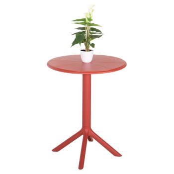 ROUND POLYPROPYLENE TABLE TERRIN FK6124.16 RED Φ61x77Hcm.
