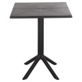 SQUARE POLYPROPYLENE TABLE TERRIN FK6125.12 BLACK 60,5x60,5x76,5Hcm.