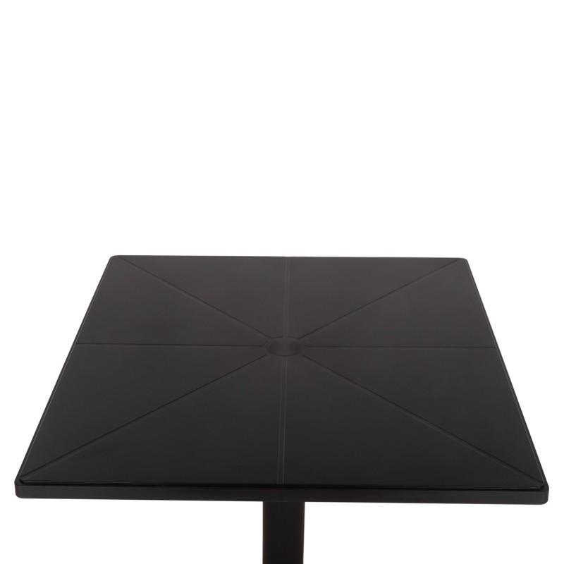 SQUARE POLYPROPYLENE TABLE TERRIN FK6125.12 BLACK 60,5x60,5x76,5Hcm.
