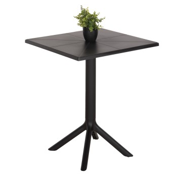 SQUARE POLYPROPYLENE TABLE TERRIN FK6125.12 BLACK 60,5x60,5x76,5Hcm.