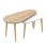 COFFEE TABLES 2PCS APRILIA FK18179.04 MELAMINE IN SONAMA & WHITE-WOODEN LEGS IN NATURAL 94x47x47Hcm