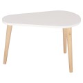 COFFEE TABLES 2PCS APRILIA FK18179.04 MELAMINE IN SONAMA & WHITE-WOODEN LEGS IN NATURAL 94x47x47Hcm