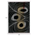 LIVING ROOM CARPET WITH FRINGES JOSIANE BLACK-GOLD-GREY 80X150cm. FK7676.27 LIVING ROOM CARPET WITH FRINGES JOSIANE BLACK-GOLD-GREY 80X150cm. FK7676.27