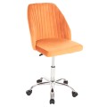 OFFICE CHAIR HOLLIS FK9008.04 ORANGE VELVET-METAL BASE 58x58x85Hcm. OFFICE CHAIR HOLLIS FK9008.04 ORANGE VELVET-METAL BASE 58x58x85Hcm.