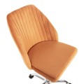 OFFICE CHAIR HOLLIS FK9008.04 ORANGE VELVET-METAL BASE 58x58x85Hcm. OFFICE CHAIR HOLLIS FK9008.04 ORANGE VELVET-METAL BASE 58x58x85Hcm.