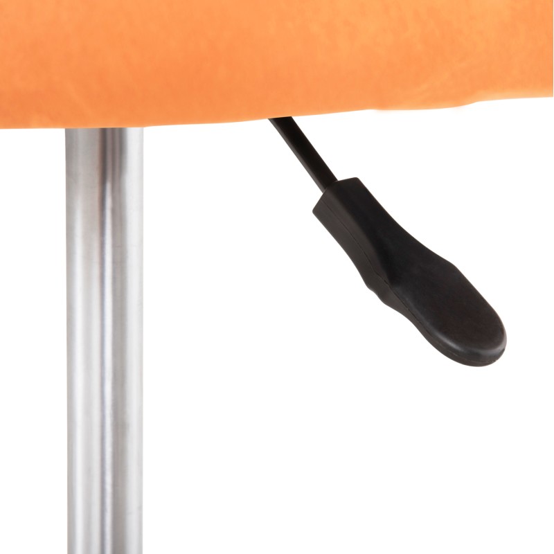 OFFICE CHAIR HOLLIS FK9008.04 ORANGE VELVET-METAL BASE 58x58x85Hcm. OFFICE CHAIR HOLLIS FK9008.04 ORANGE VELVET-METAL BASE 58x58x85Hcm.