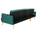CORNER SOFA-BED REVERSIBLE PANTHEA FK3127.13 CYPRESS GREEN VELVET 260x155x86Hcm.