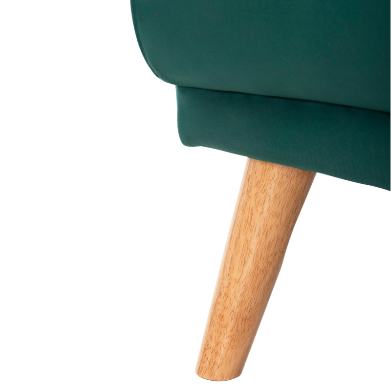 CORNER SOFA-BED REVERSIBLE PANTHEA FK3127.13 CYPRESS GREEN VELVET 260x155x86Hcm.