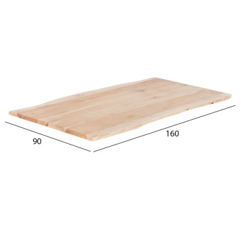 TABLETOP-SOLID ACACIA WOOD FK8505.21 NATURAL WOOD COLOR 160x90x4(thickness) cm.