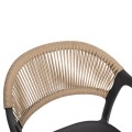 ARMCHAIR POLYPROPYLENE EVA FK6155.02 BLACK WITH BEIGE PP ROPE 56.5x53x80Hcm. ARMCHAIR POLYPROPYLENE EVA FK6155.02 BLACK WITH BEIGE PP ROPE 56.5x53x80Hcm.